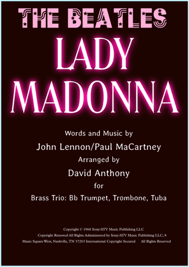 Lady Madonna (arr. David Anthony)