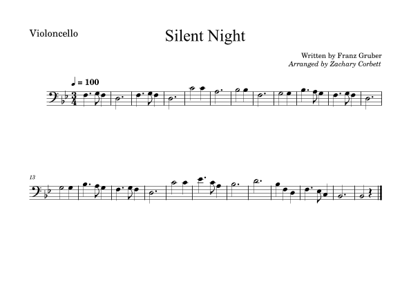 Silent Night (arr. Zachary Corbett)