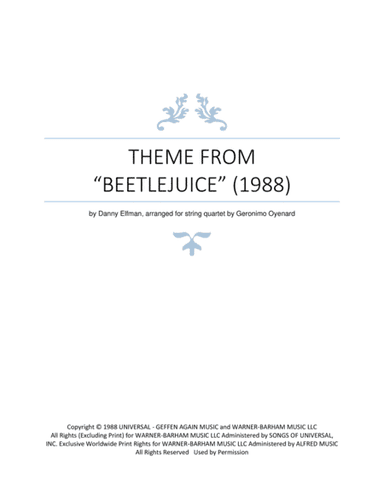 Beetlejuice (main Theme) (arr. Geronimo Oyenard)