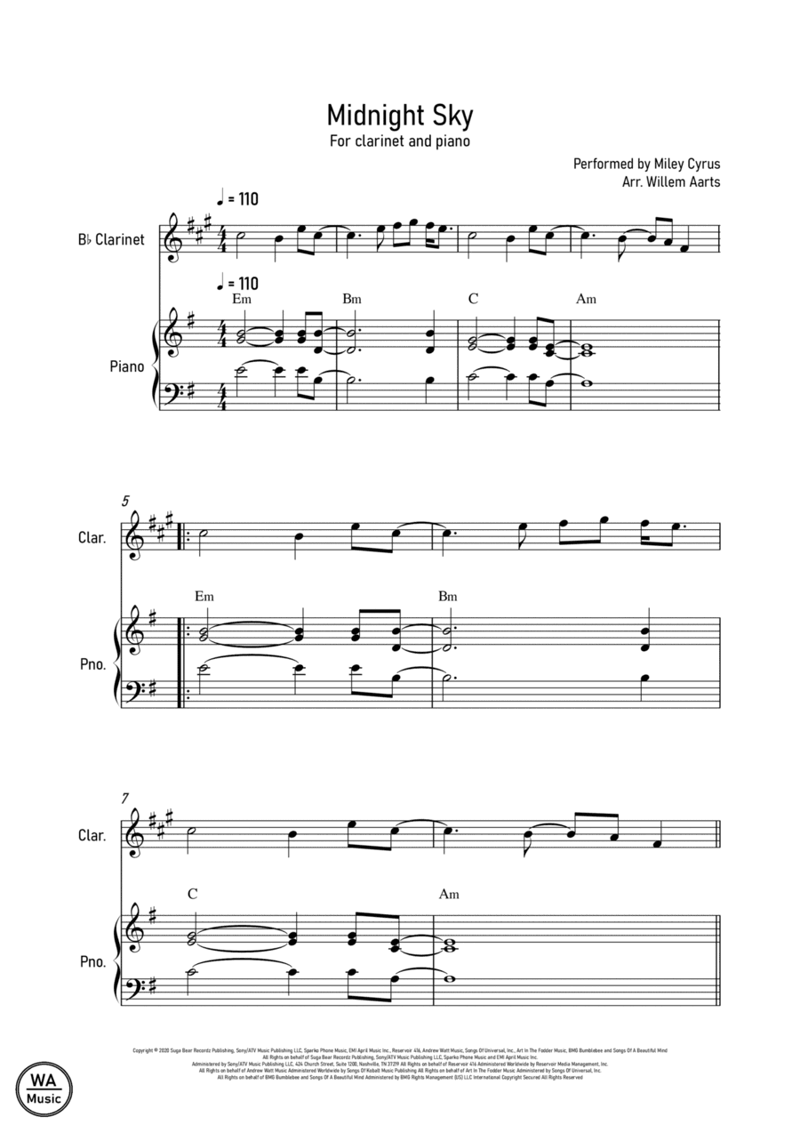Midnight Sky (arr. Willem Aarts)