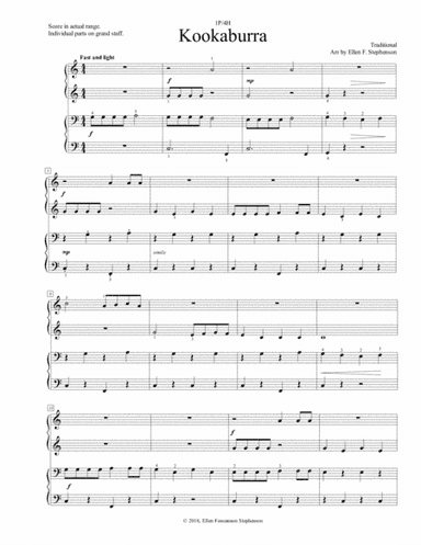 Kookaburra (duet) (arr. Ellen Foncannon Stephenson)