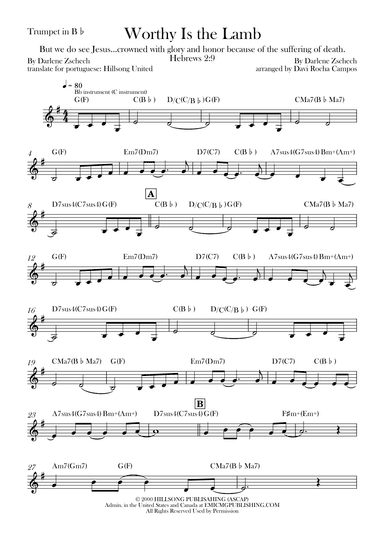 Worthy Is The Lamb (arr. Davi Rocha Campos)