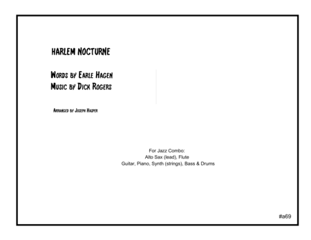 Harlem Nocturne (arr. Joseph Hasper)