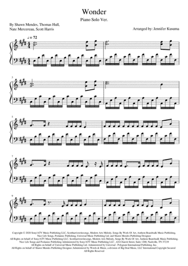 Wonder (arr. Jennifer Kusuma)