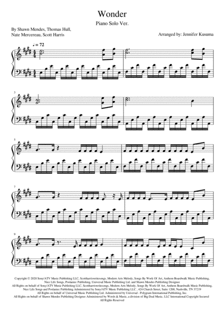 Wonder (arr. Jennifer Kusuma)