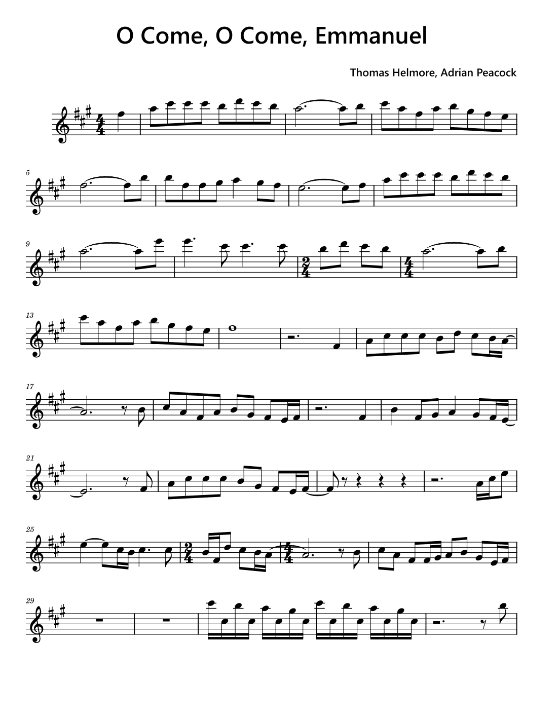 O Come, O Come Emmanuel (arr. Funtom)