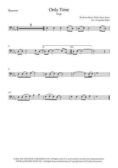 Only Time (arr. Fernando Britto)