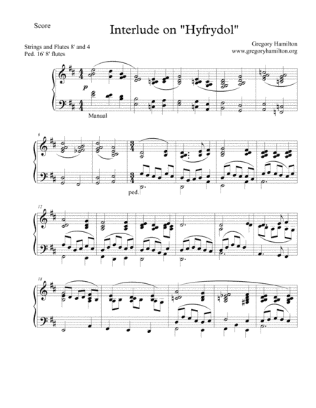 Interlude on Hyfrydol for Organ