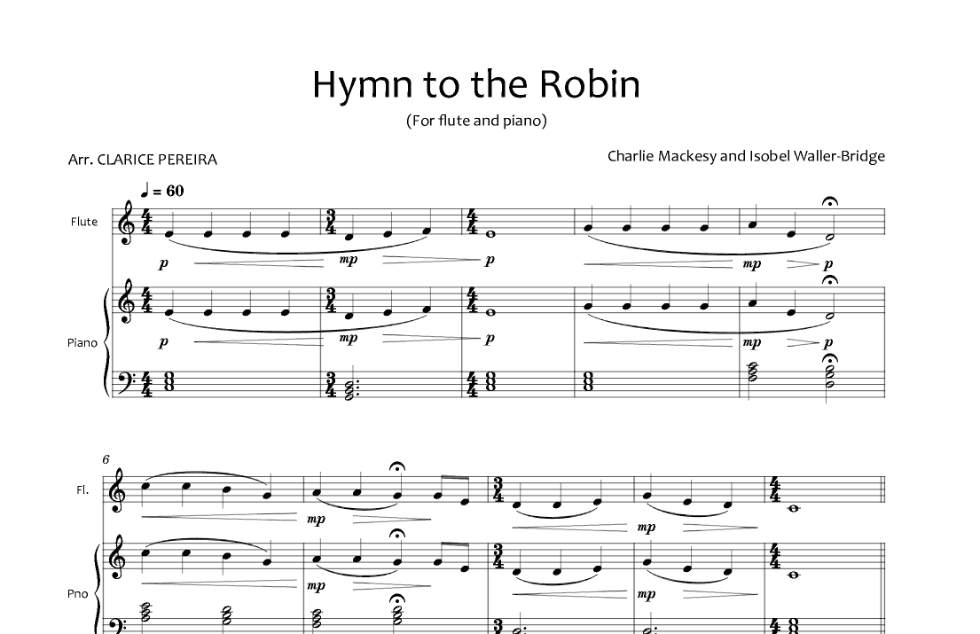 A Hymn For The Robin (arr. Clarice Pereira)