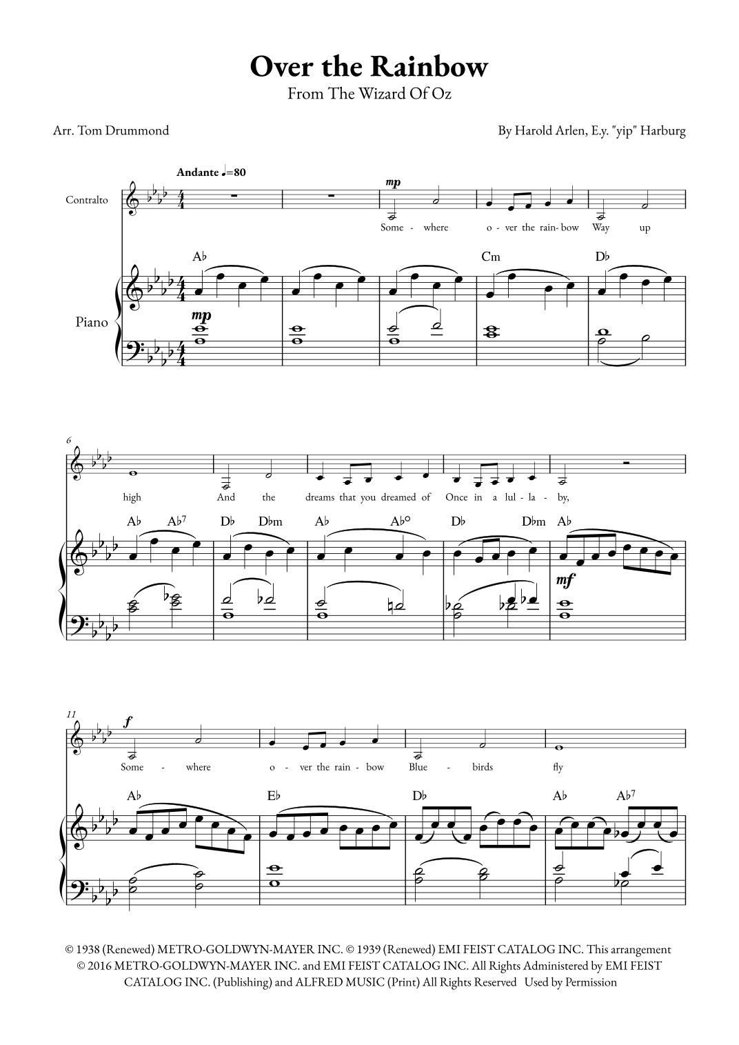 Over The Rainbow (arr. Tom Drummond)