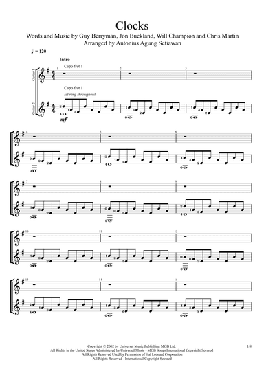 Clocks (arr. Antonius Agung Setiawan)