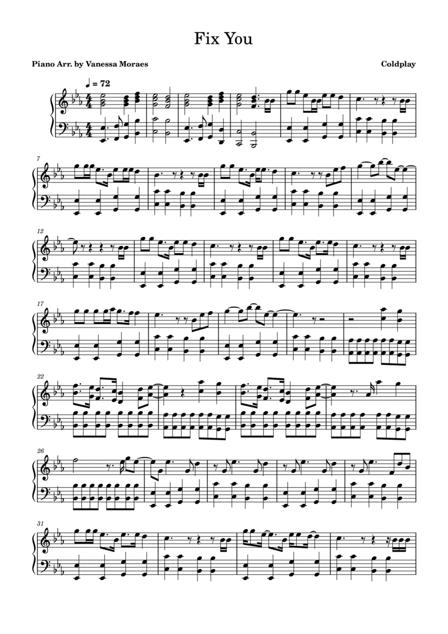 Fix You (arr. Vanessa Moraes)