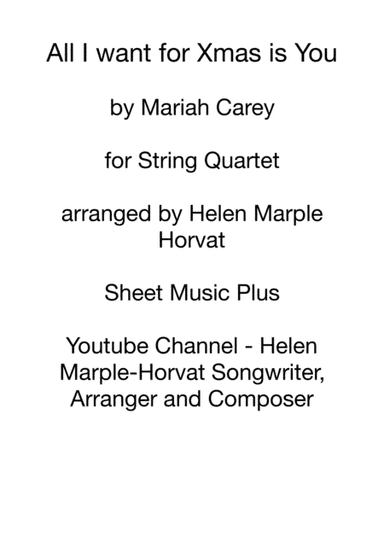 All I Want For Christmas Is You (arr. HELEN MARPLE-HORVAT)