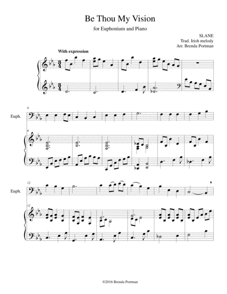 Be Thou My Vision (euphonium/piano), arr. Brenda Portman (arr. Brenda Portman)