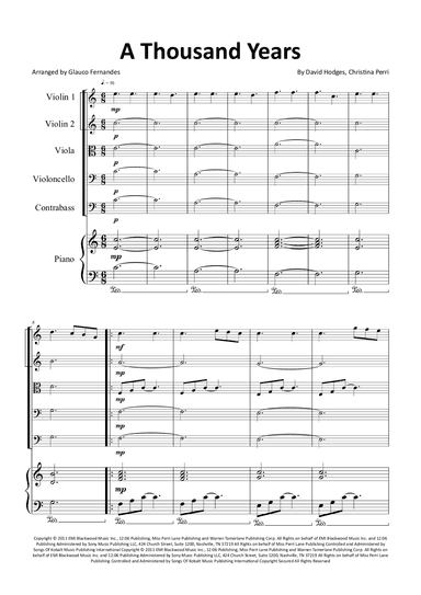 A Thousand Years (arr. Glauco Fernandes)