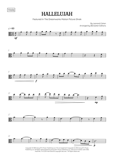 Hallelujah (arr. Benzaiten Editions)
