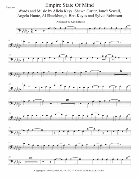 Empire State Of Mind (Part II) Broken Down (arr. Kevin Busse)