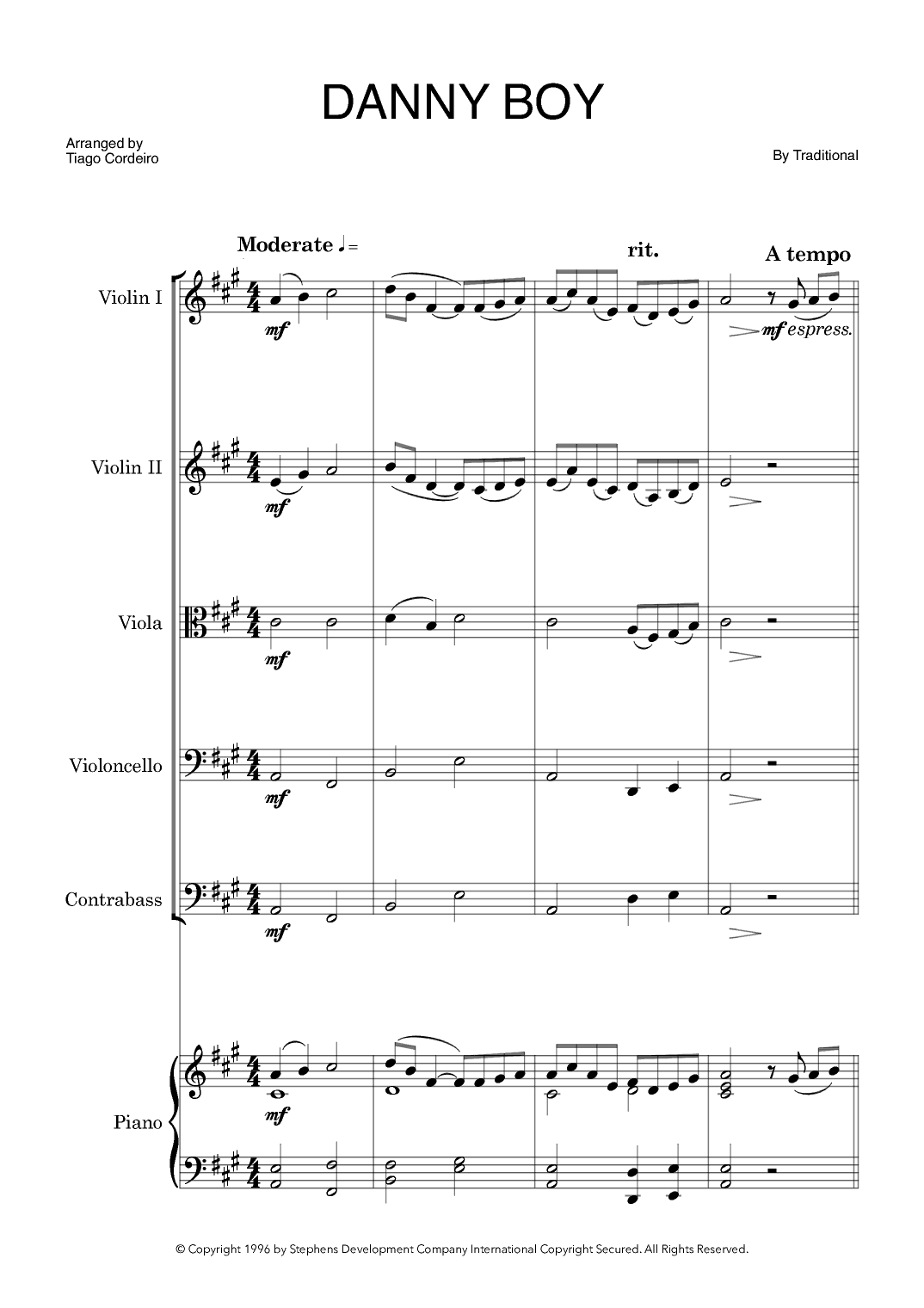 Danny Boy (arr. Tiago Cordeiro)