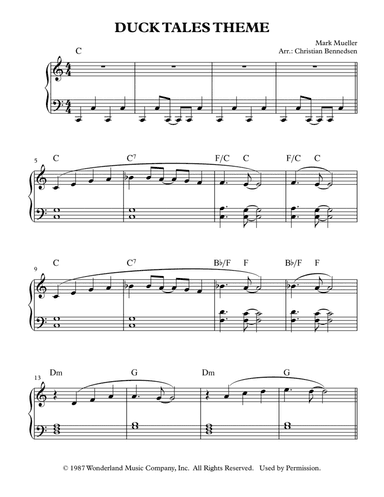 Ducktales Theme (arr. Christian Bennedsen)