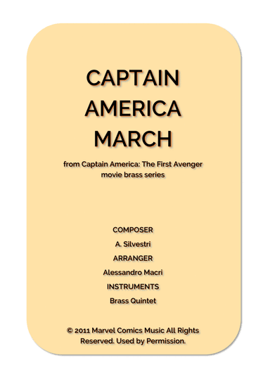 Captain America March (arr. Alessandro Macrì)