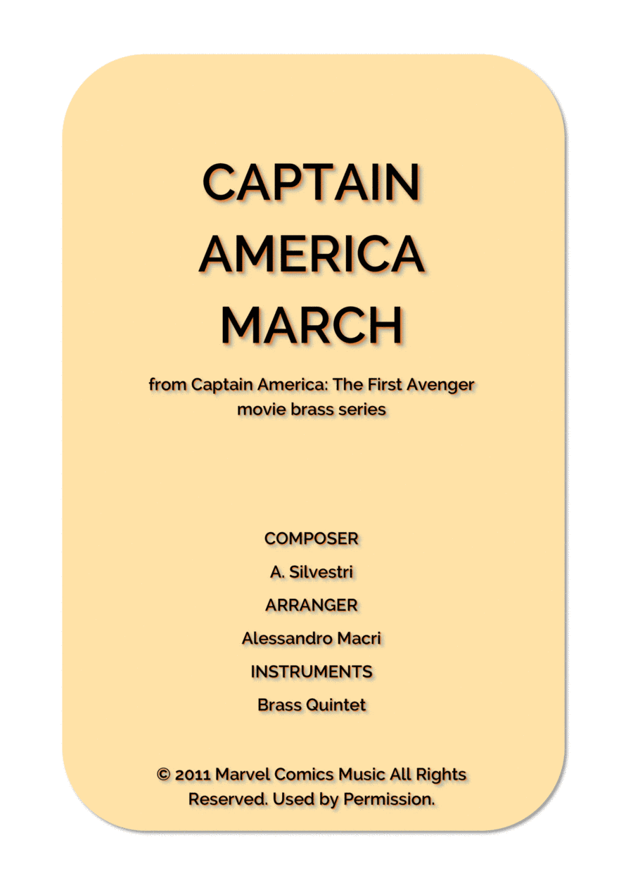 Captain America March (arr. Alessandro Macrì)