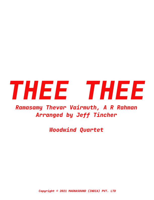 Thee Thee (arr. Jeff Tincher)