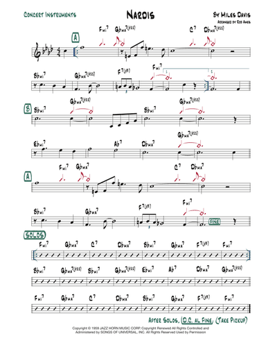 Nardis (arr. Rob Ames)