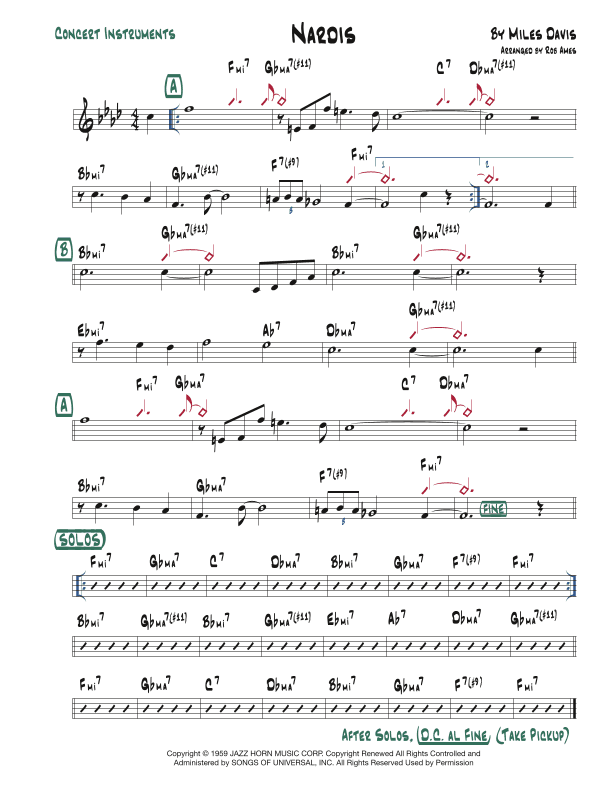 Nardis (arr. Rob Ames)