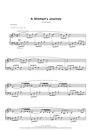 A Womans Journey Piano Solo by Yiling Huang