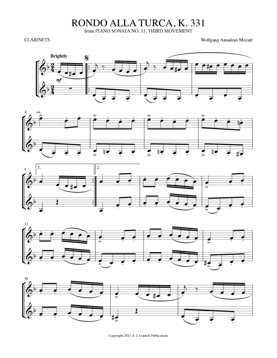 Rondo alla turca (from Piano Sonata No. 11, K. 331) (arr. Mark Phillips)