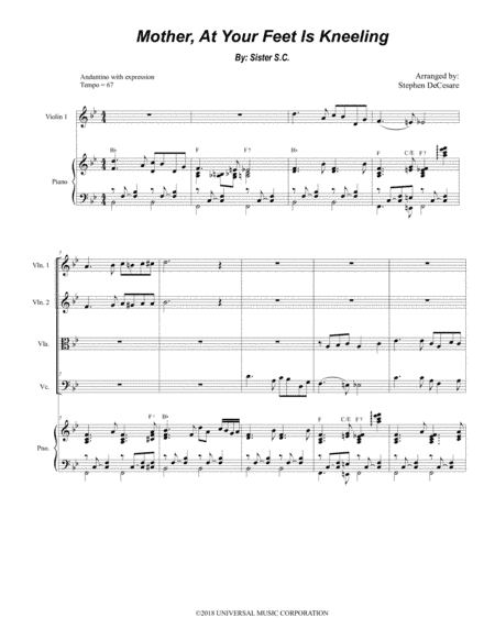 Mother At Your Feet Is Kneeling (arr. Stephen DeCesare)