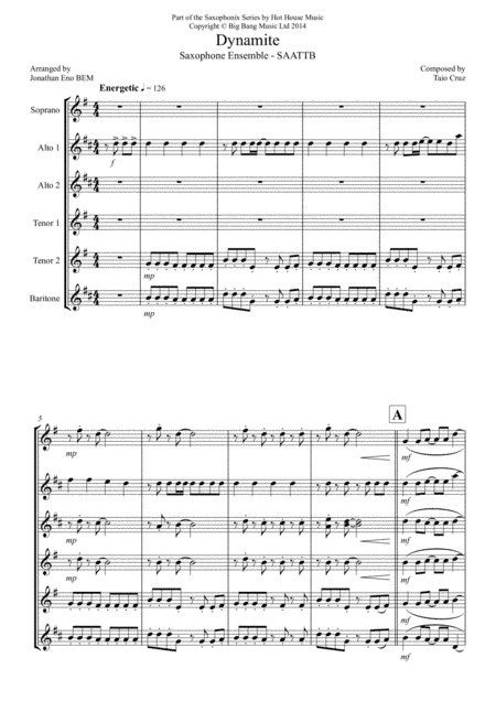 Dynamite (arr. Jonathan Eno BEM)