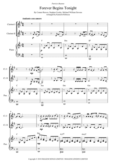 Forever Begins Tonight (arr. Kaiserin Rebecca)