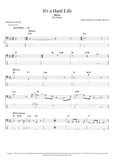 It's A Hard Life (arr. Sick Boy)