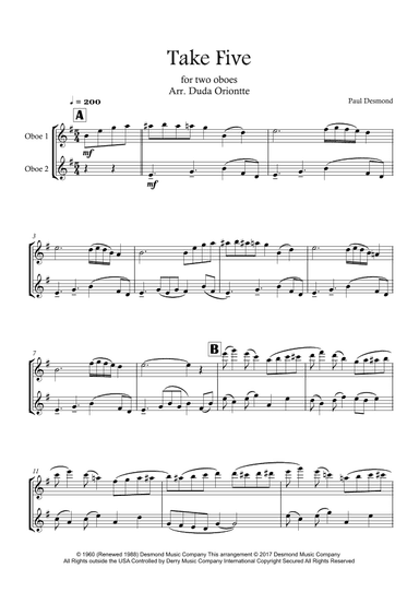 Take Five (arr. Duda Oriontte)