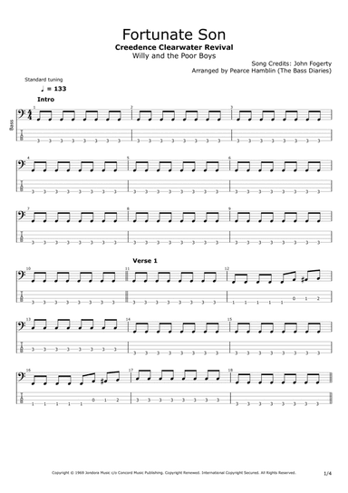 Fortunate Son (arr. The Bass Diaries)