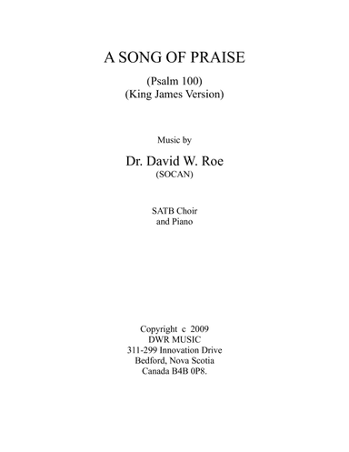 A Song of Praise (Psalm 100)