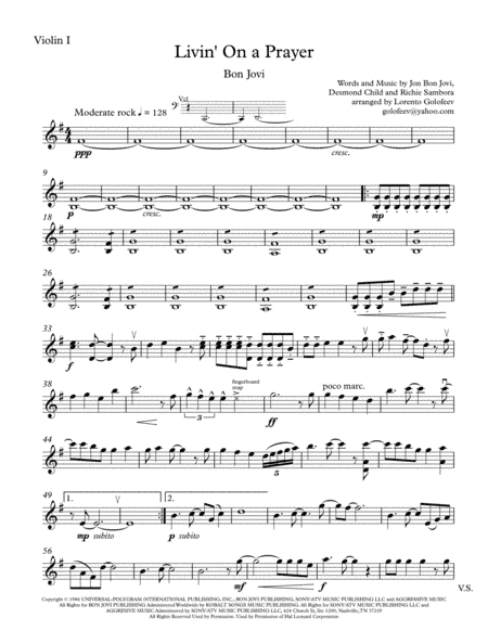 Livin' On A Prayer (arr. Lorento Golofeev)