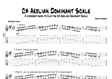 C# Aeolian Dominant Scale (4 Ways to Play)