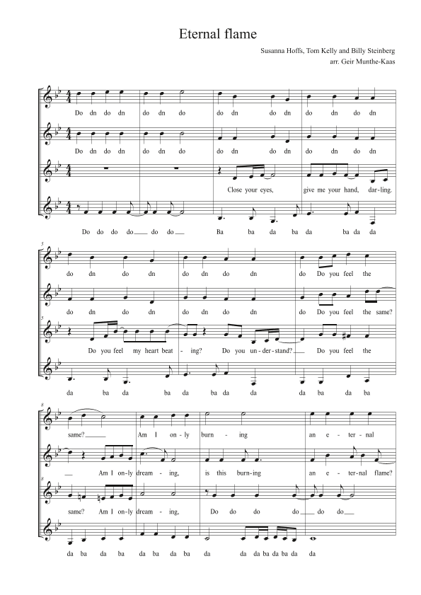 Eternal Flame (arr. Geir Munthe-Kaas)