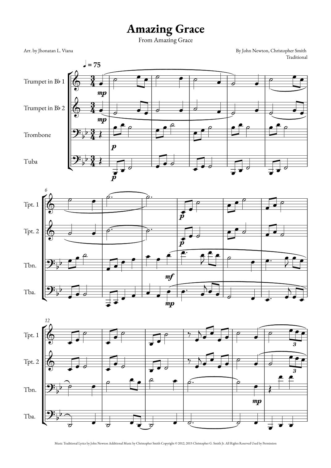 Amazing Grace (arr. Jhonatan Lucio Viana)