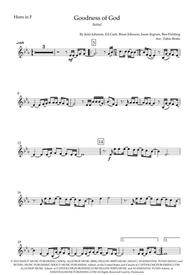 Goodness Of God (arr. Fabio Britto)