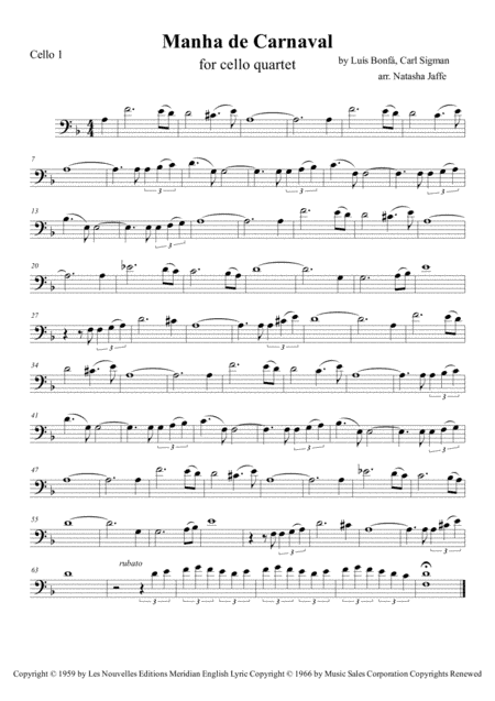 A Day In The Life Of A Fool (manha De Carnaval) (arr. Natasha Jaffe)