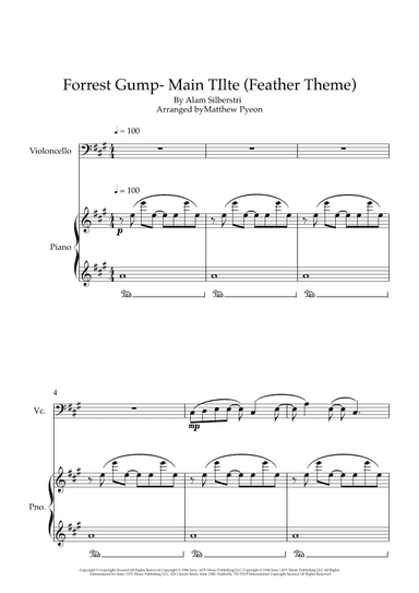 Forrest Gump - Main Title (feather Theme) (arr. Matthew pyeon)
