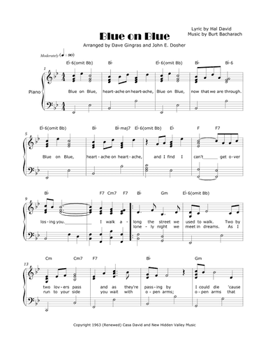 Blue On Blue (arr. Dave Gingras and John E. Dosher)