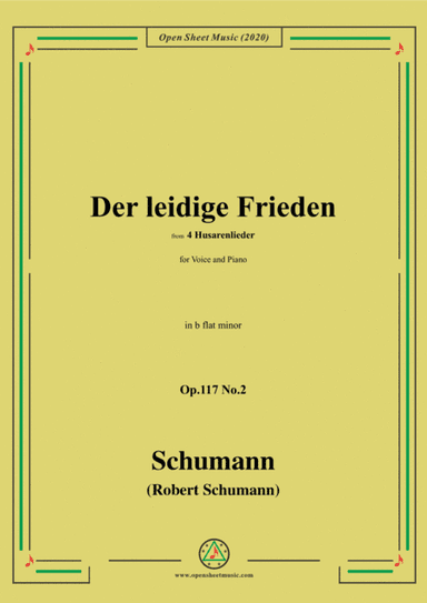 Schumann-Der leidige Frieden,Op.117 No.2,in b flat minor (arr. MSM)