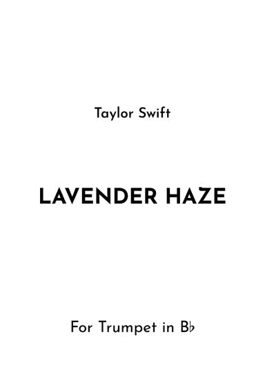 Lavender Haze (arr. Jireh J.)