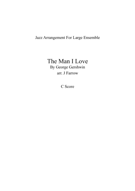 The Man I Love (arr. J Farrow)