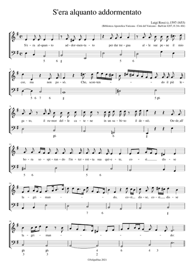 S'era alquanto addormentato (arr. Early Music Scores)