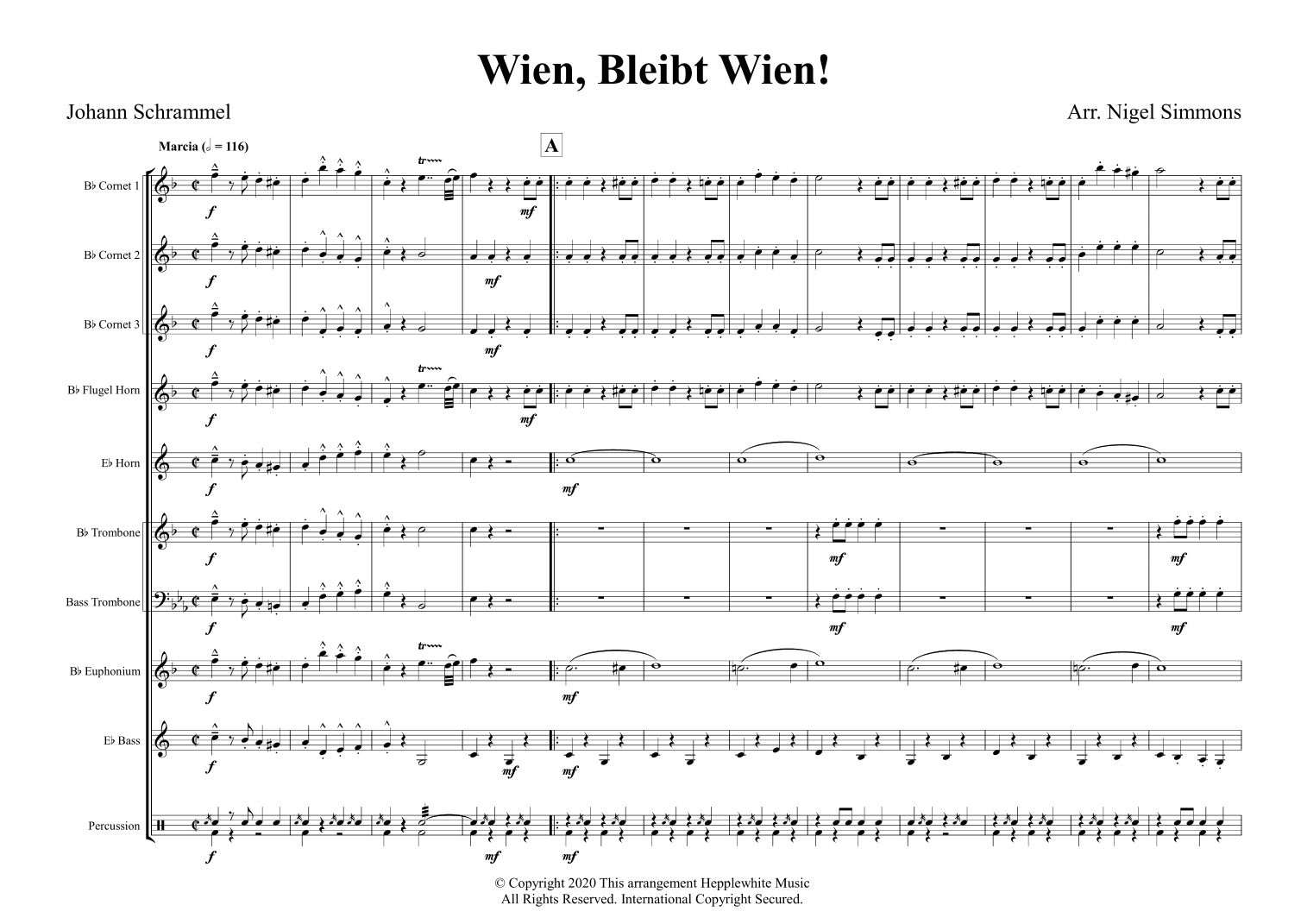 Wien, Bleibt Wien! (arr. Nigel Simmons)